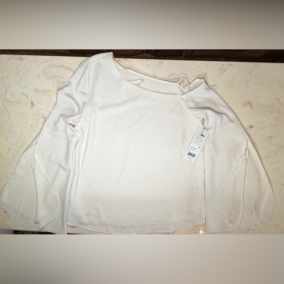 cooper & ella Tops - Cooper & Ella Eggshell White Off-The-Shoulder Blouse w/ Flutter Sleeves